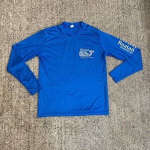 Vineyard Vines T Shirt Long Sleeve Size SMALL Blue West Bay Roatan Honduras